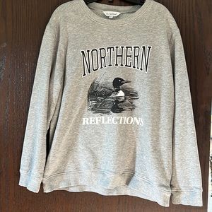 Northern reflections loon sweater